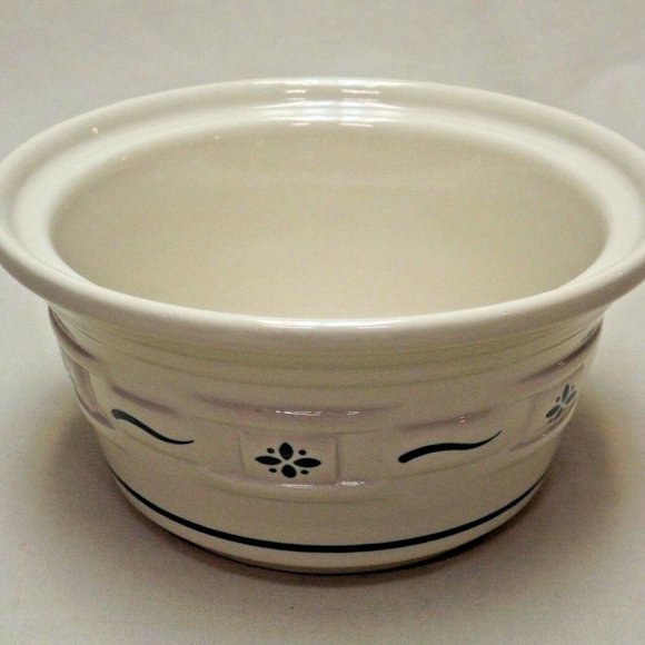 Longaberger Pottery Woven Traditions Heritage Green Small Covered Dish 1994 - Picture 4 of 11